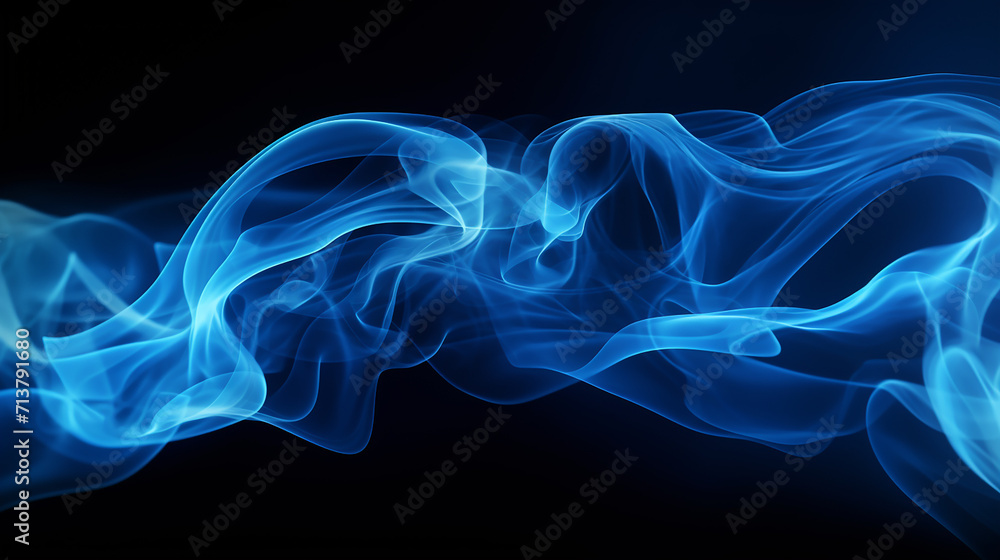 blue light effect with smoke on black background 3d rendering blue light effect with smoke on black background 3d rendering