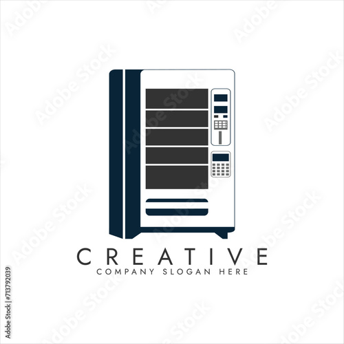 Food Store Vending Machines Logo Design Stock Vector
