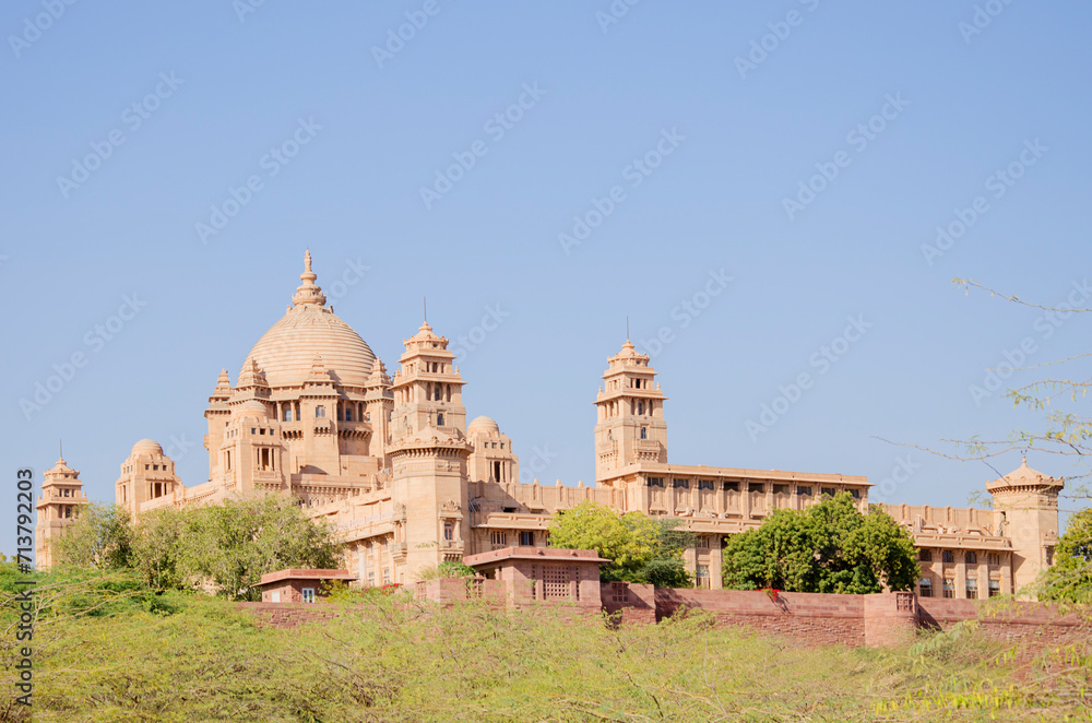 Umaid Bhavan Palace, Jodhpur, Rajasthan, India, Asia. Background. Backdrop. Wallpaper.
