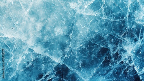 Obraz na płótnie Ice texture cracks surface, abstract winter background