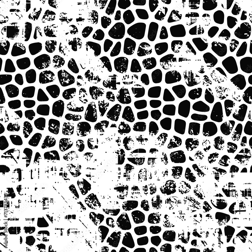 Seamless pattern, rough vector background, black and white Seamless pattern, rough vector background, black and white