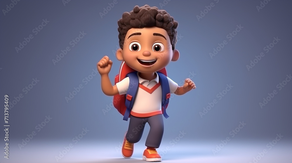 boy smiling excited about reading and back to school character image in blue set. boy smiling excited about reading and back to school character image in blue set.