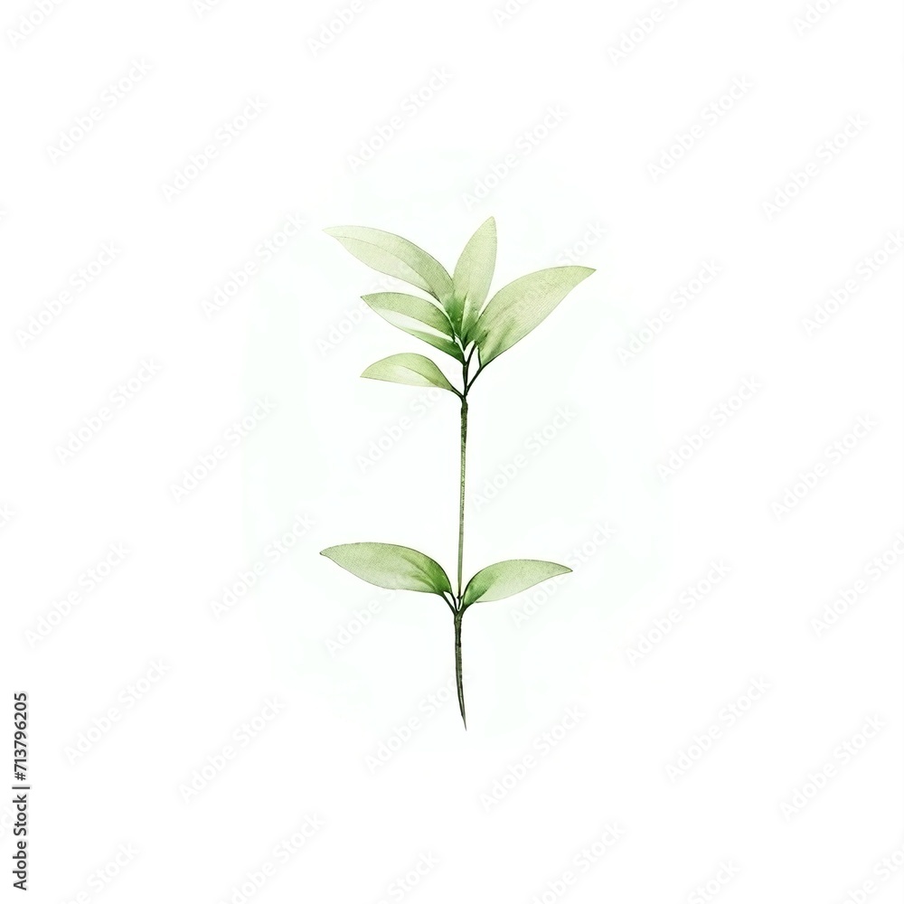 Palm leaf watercolor illustration Palm leaf watercolor illustration
