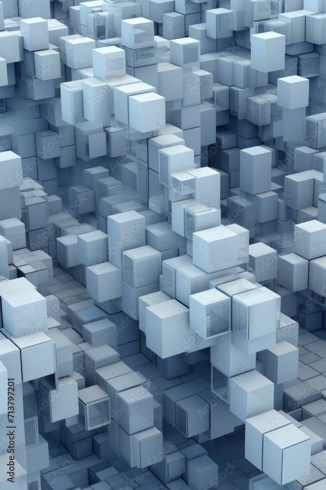 Abstract 3d cubes background. Generative AI. Abstract 3d cubes background. Generative AI.