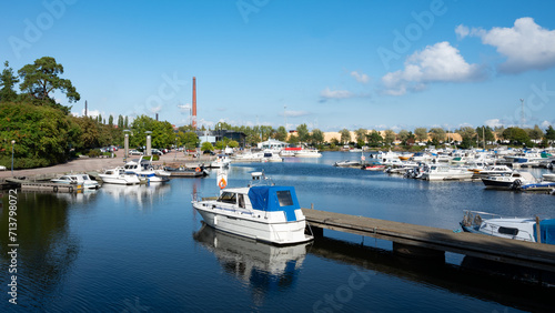 boats in the harbor photo