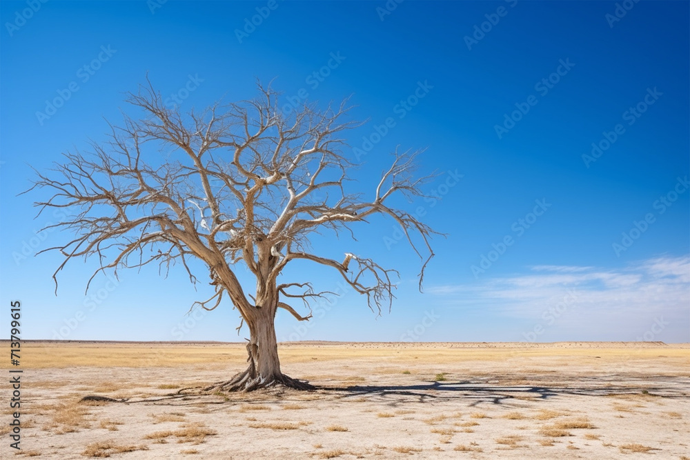 photo of a tree in arid land