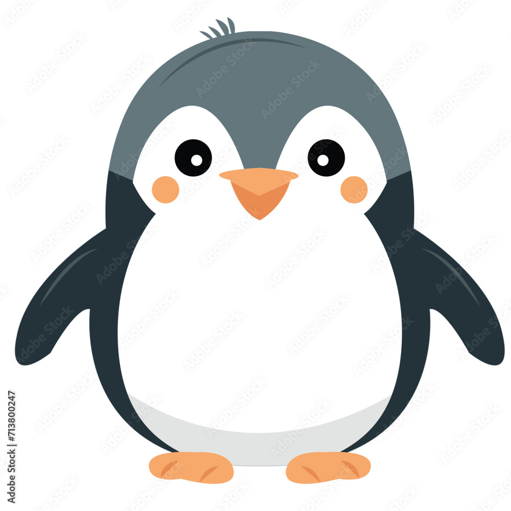 Naklejka premium Penguin design element isolated Vector illustration