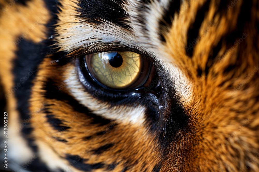 Closeup of Tiger animal eye