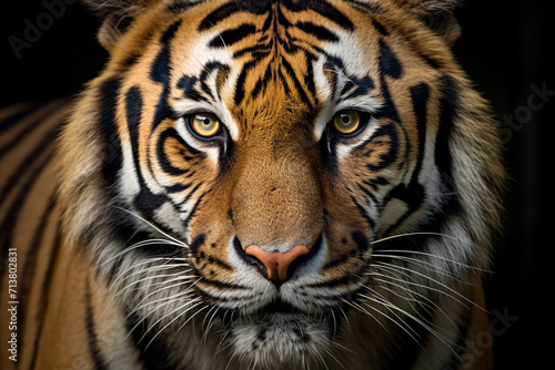 Closeup of tiger animal face. © Sawai Thong