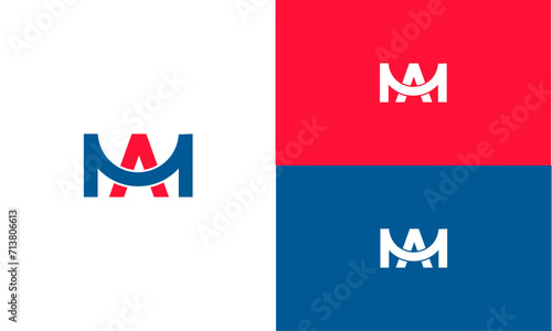 Simple Vector MA AM Letter Logo