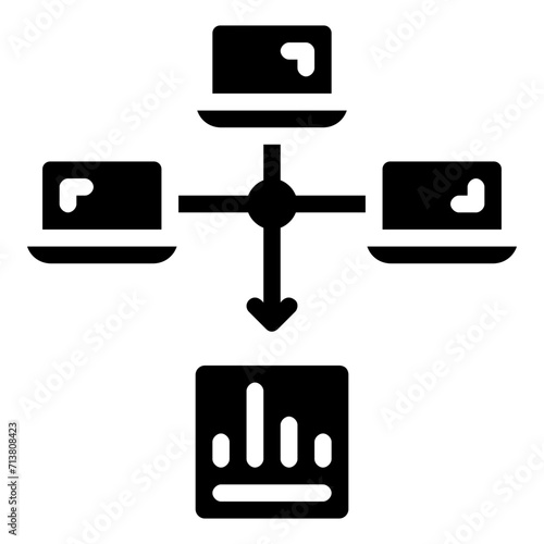 applications analytical solid vector icon