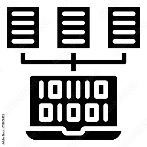 converting data solid vector icon