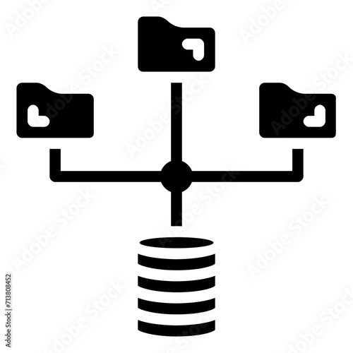 cases database solid vector icon