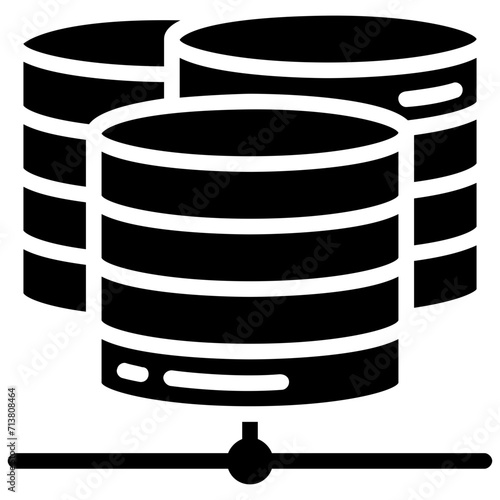 data center solid vector icon