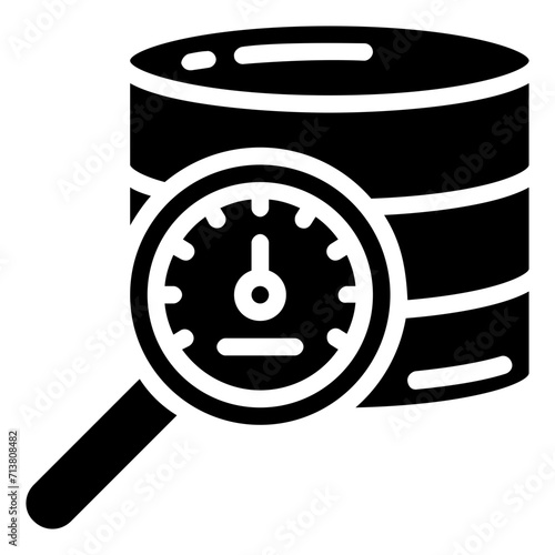 database performance solid vector icon