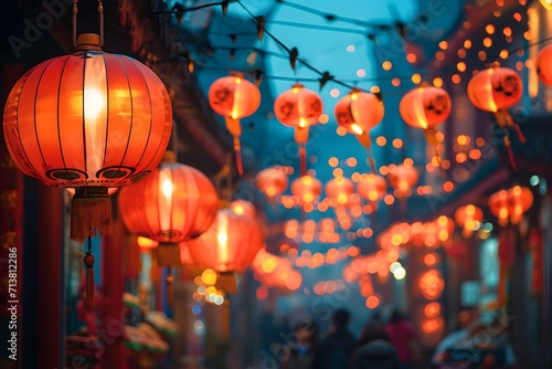 Lunar New Year Celebration: Snow-Dusted Lantern