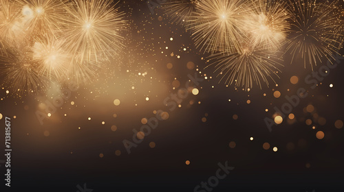 Beautiful fireworks background at night for holiday decoration