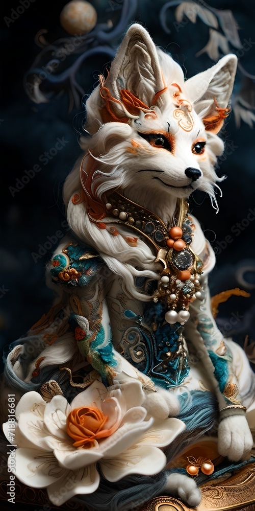  Japanese's culture woven fox