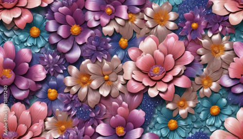 water color floral 3d structure wallpaper pattern, digital amazing background with glitter balls and diamonds and jewelry , ceramic tile, carpet, cover, interior.