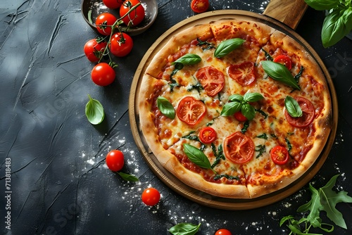 Gourmet Italian Pizza with Fresh Toppings