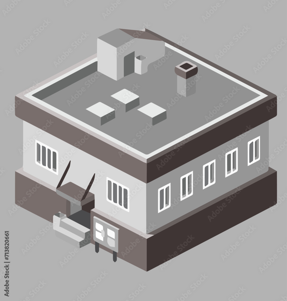isometric view of a building isometric view of a building