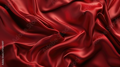 Elegance in Red Satin luxurious red satin fabric, draped folds, soft texture, close-up, lustrous sheen, elegant backdrop elegance