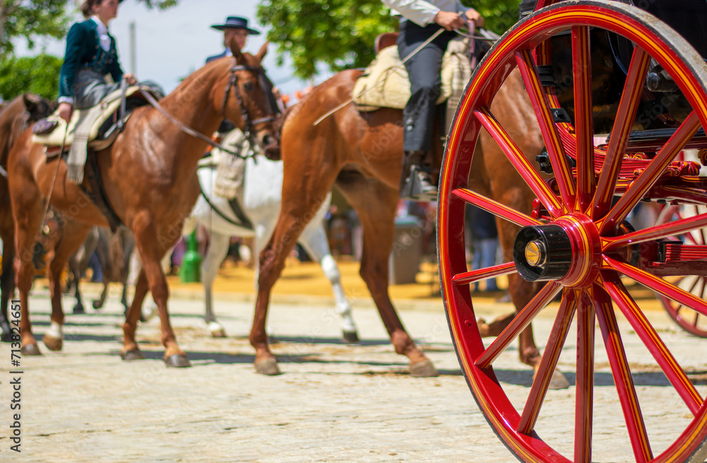 Fototapeta premium colors food and flamenco at the beautiful Feria de abril in Seville, Spain
