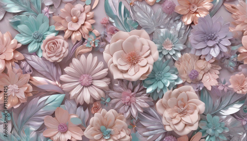 water color floral 3d structure wallpaper pattern, digital amazing background with glitter balls and diamonds and jewelry , ceramic tile, carpet, cover, interior.