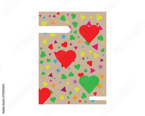 valentines day card with hearts
