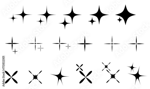 Shooting Star Black. Shooting star with an elegant star trail on a white background. Festive star sprinkles  powder. Vector png.  