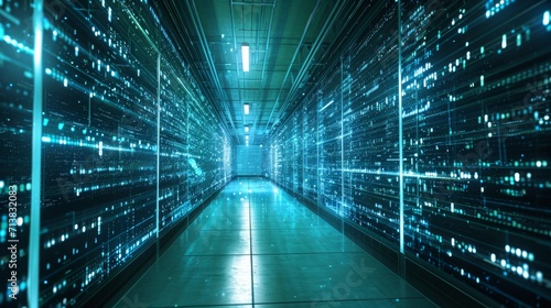 matrix style cyber corridor as big data storage 