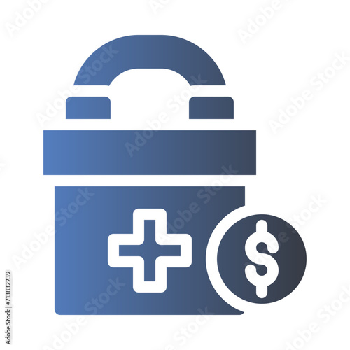 emergency funds flat gradient icon