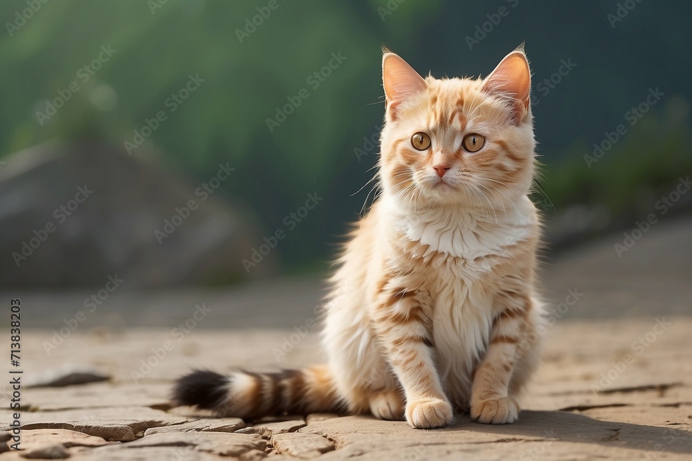 A Portrait of cute cat from Generative AI A Portrait of cute cat from Generative AI