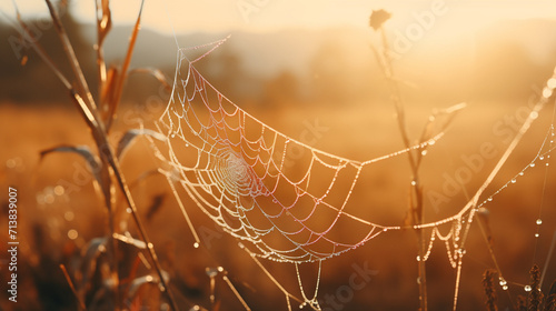 beautiful-dry-grass-in-spide-web
