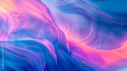 Abstract Ocean of Pink and Blue Silk