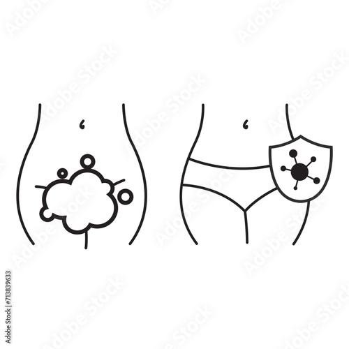 Female hygiene wash healthy icon sign symbol design vector