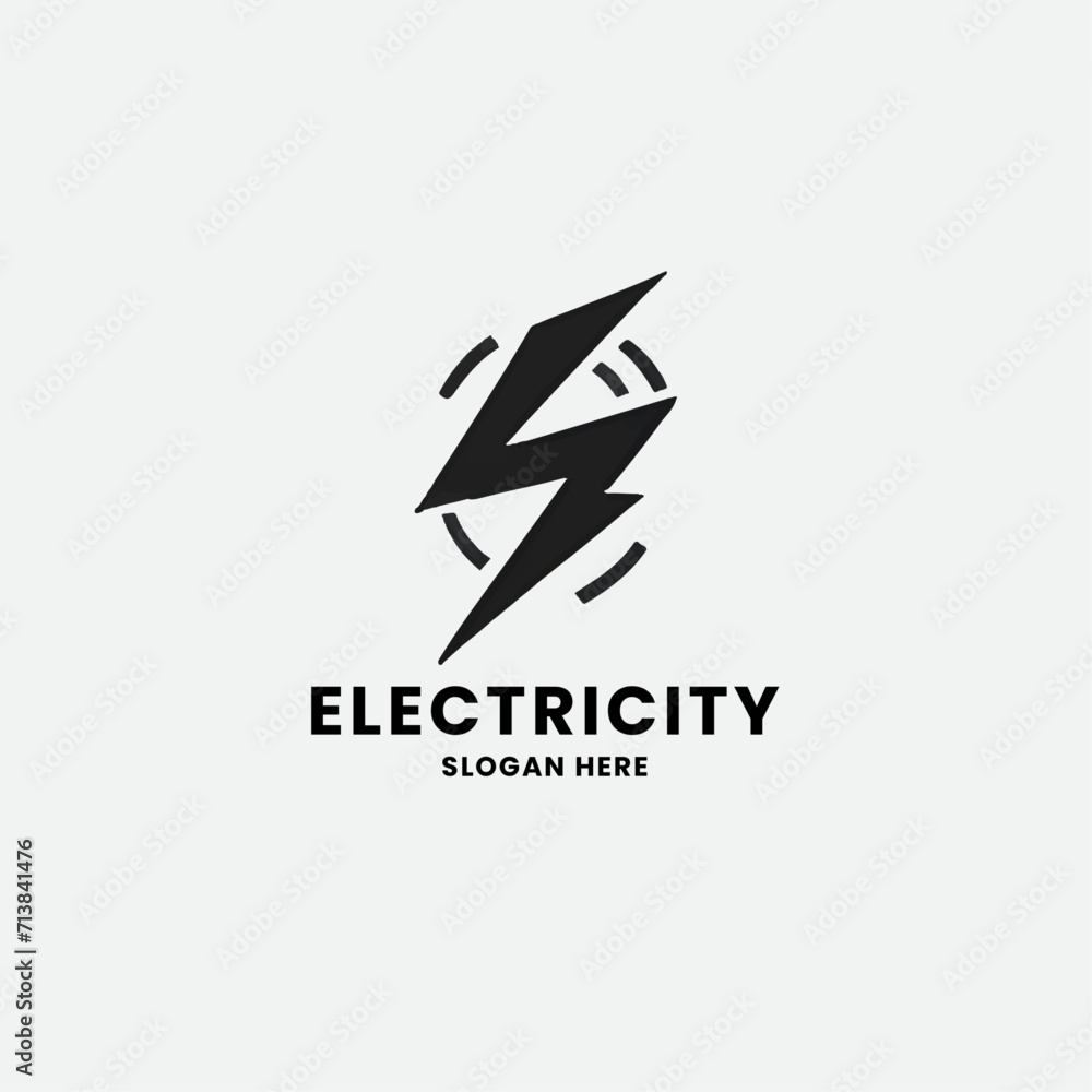 electrical logo in a monochrome simple style electrical logo in a monochrome simple style
