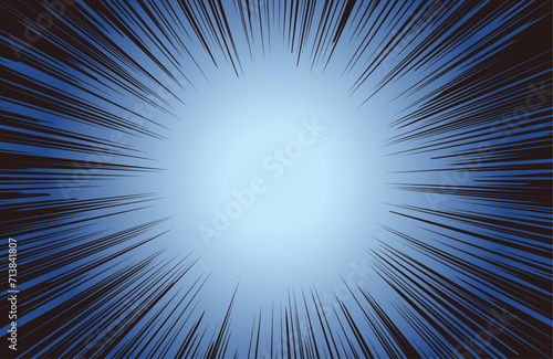 細かめの集中線【長方形】漫画 コミック 効果	