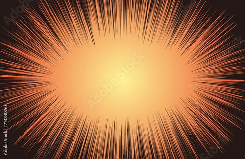 細かめの楕円形な集中線【長方形】漫画 コミック 効果