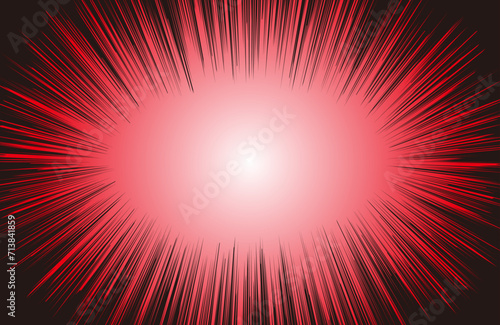 細かめの楕円形な集中線【長方形】漫画 コミック 効果