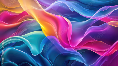 Abstract background of colorful waves flowing seamlessly