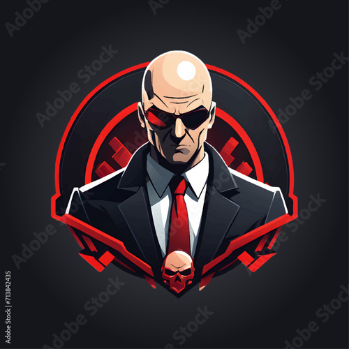 hyper detailed good hitman logo