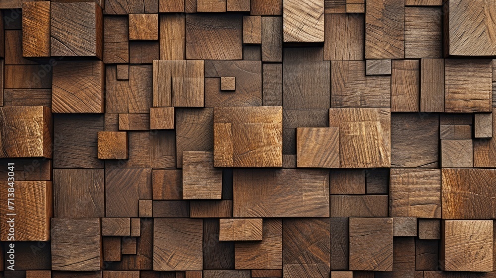 Natural wooden background. Wood blocks. Wall Paneling texture, Ai Generated. Natural wooden background. Wood blocks. Wall Paneling texture, Ai Generated.