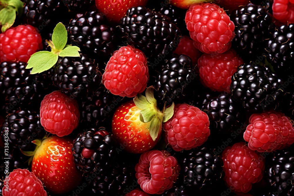 Assorted summer fruits background. Healthy eating concept, top view for nutritious diet and wellness Assorted summer fruits background. Healthy eating concept, top view for nutritious diet and wellness