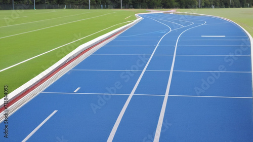 Pristine Running Track. Smooth Surface Ready for Runners Generated AI