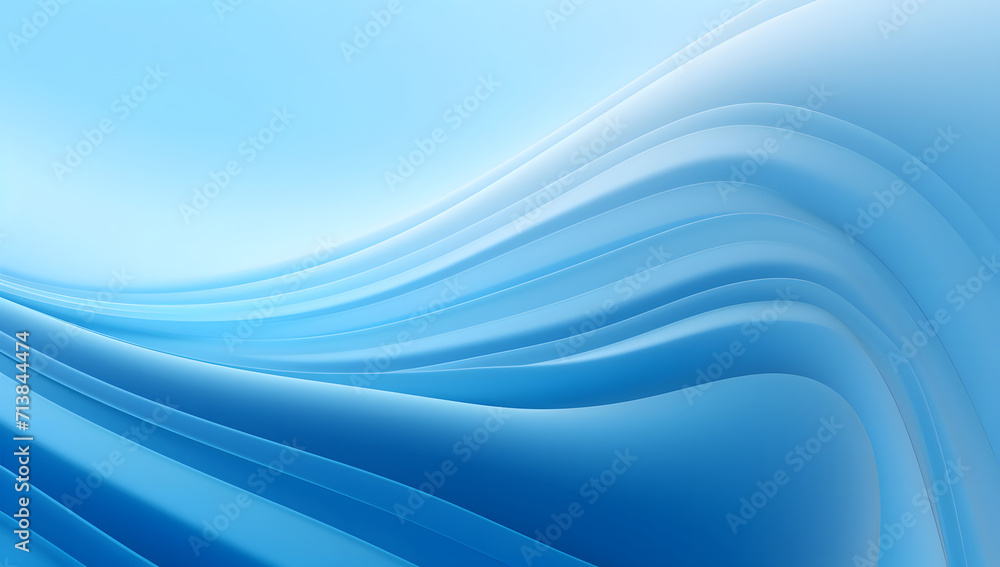 Fototapeta premium Abstract blue background. Seamless abstract blue texture background featuring elegant swirling curves in a wave pattern, set against a bright blue fabric material background.