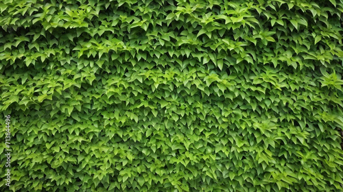 Small green leaves in hedge wall texture background. Closeup green hedge plant in the garden. Eco evergreen hedge wall. Natural backdrop. Beauty in nature Generated AI