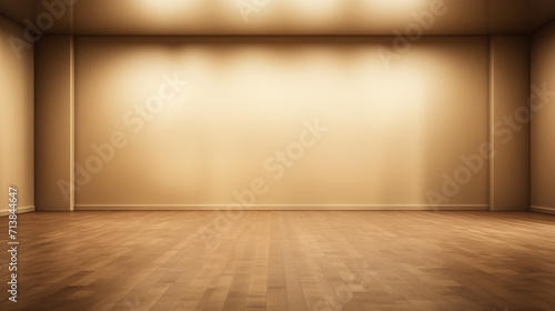 Creative Empty Room with Minimal Furniture and Soft Lighting