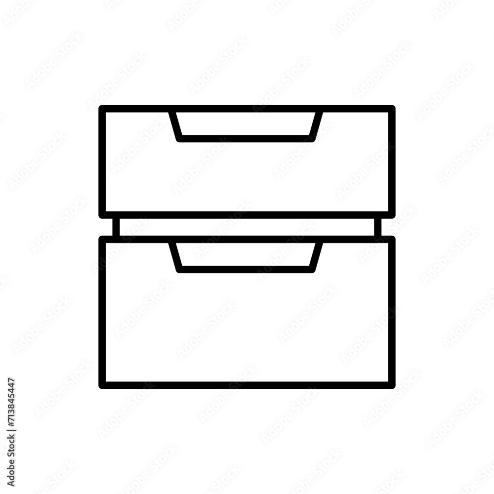 Storage box outline icons, minimalist vector illustration ,simple transparent graphic element .Isolated on white background Storage box outline icons, minimalist vector illustration ,simple transparent graphic element .Isolated on white background