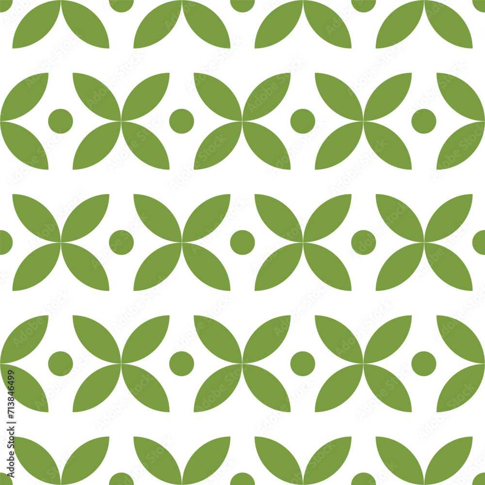 Seamless pattern with green petals Seamless pattern with green petals